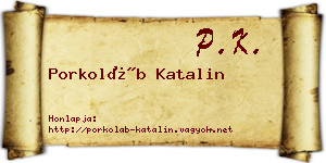 Porkoláb Katalin névjegykártya