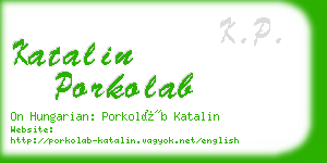 katalin porkolab business card